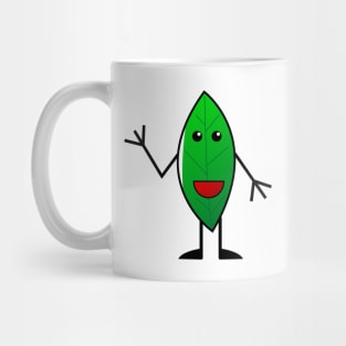 Leaf smile doodle Mug